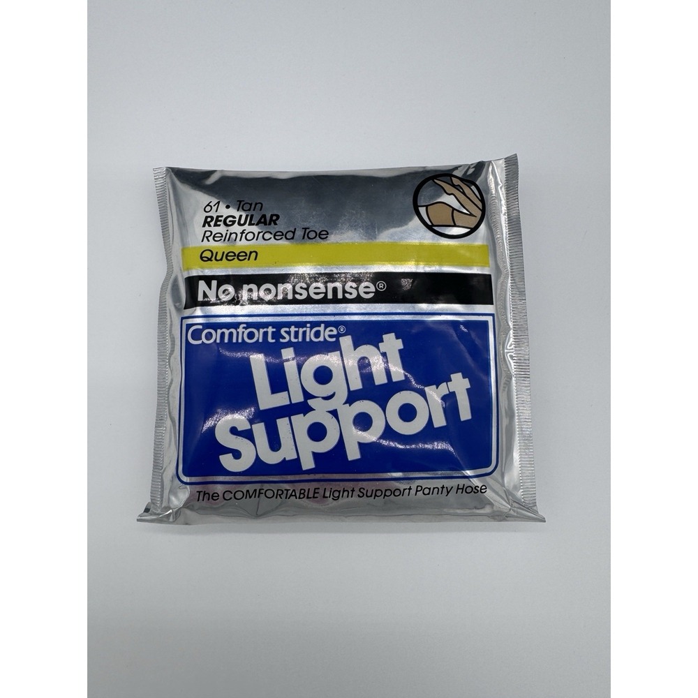 Vintage No Nonsense Light Support‎ Pantyhose Queen 61 Tan NOS